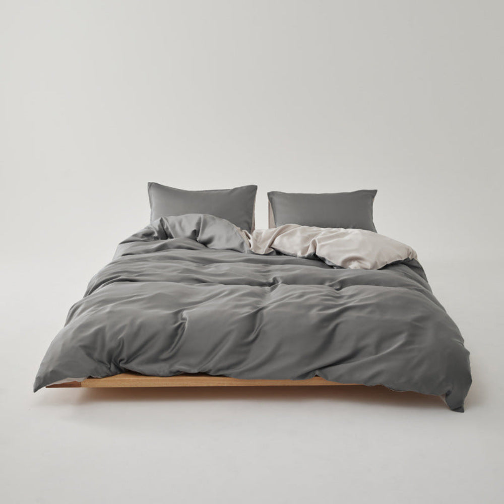 Adeline Pastel Silky Cooling TENCEL™ Bedding Set / White