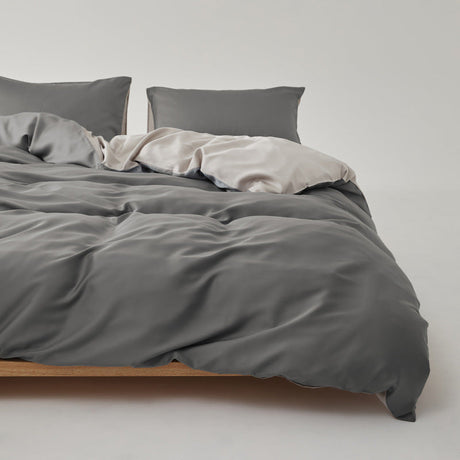 Adeline Pastel Silky Cooling TENCEL™ Bedding Set / Gray