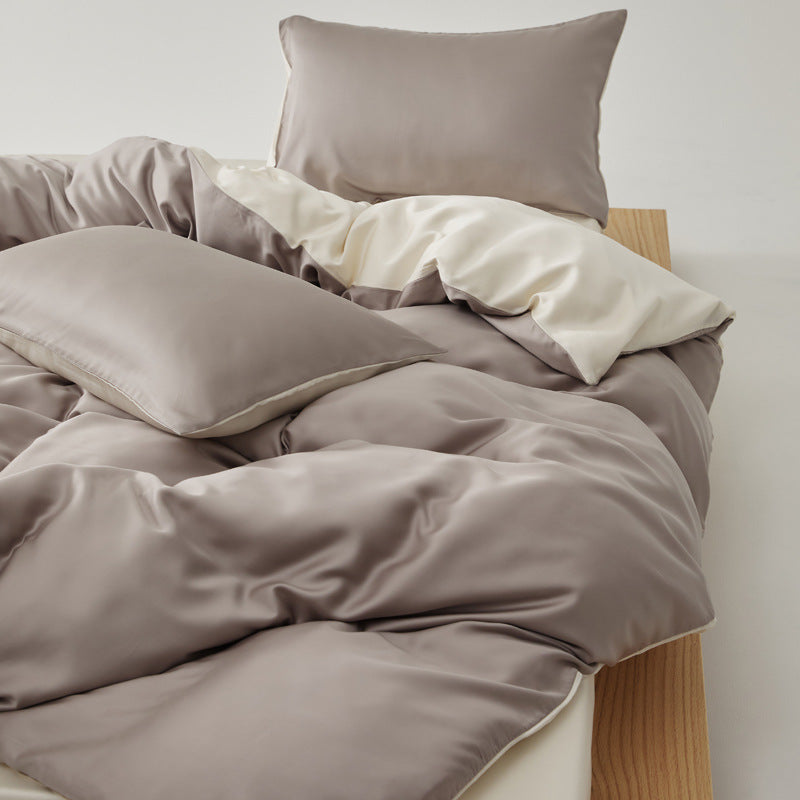 Adeline Pastel Silky Cooling TENCEL™ Bedding Set / White