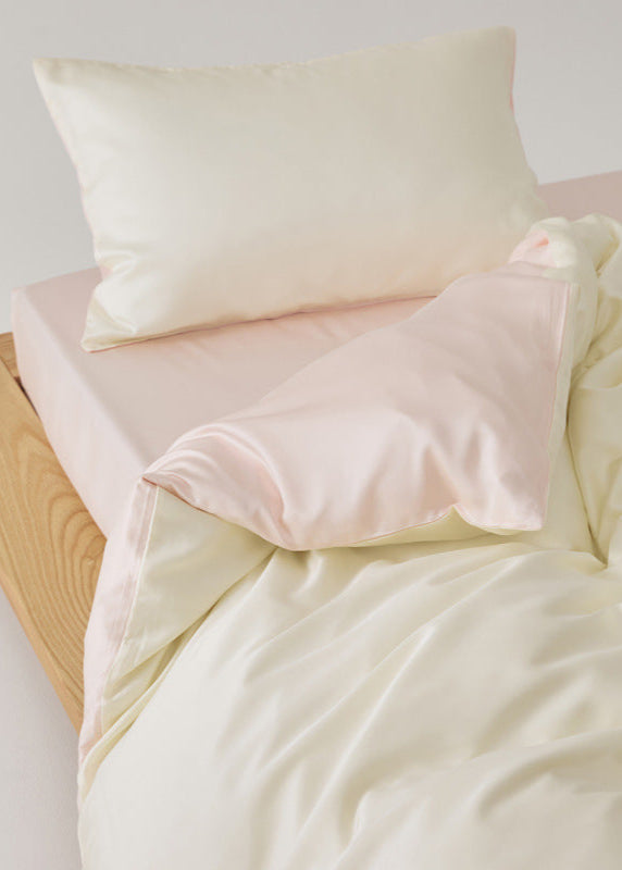 Adeline Pastel Silky Cooling TENCEL™ Bedding Set / White