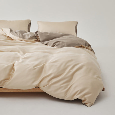 Adeline Pastel Silky Cooling TENCEL™ Bedding Set / Brown