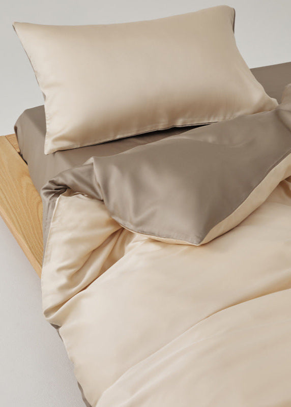 Adeline Pastel Silky Cooling TENCEL™ Bedding Set / Coffee