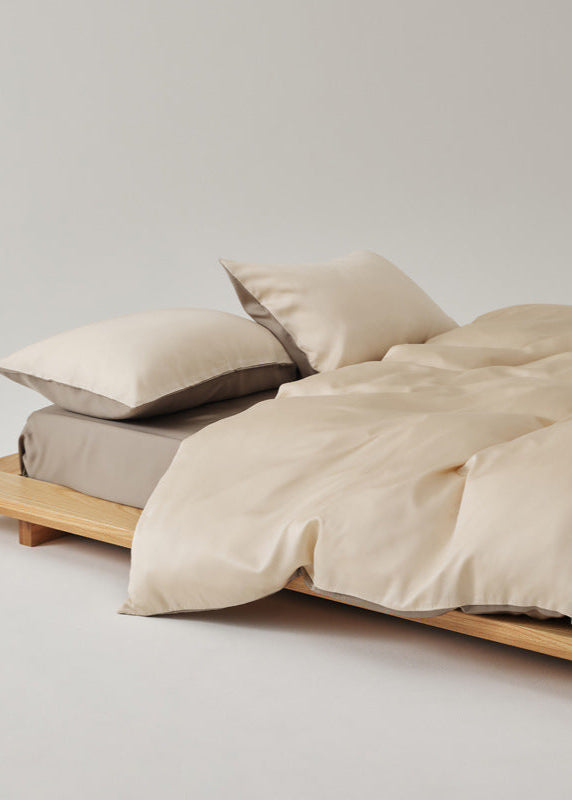 Adeline Pastel Silky Cooling TENCEL™ Bedding Set / Cream