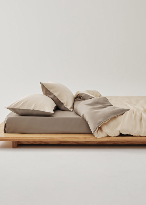 Adeline Pastel Silky Cooling TENCEL™ Bedding Set / Coffee