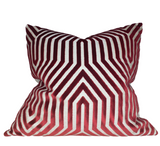Vanderbilt Velvet Pillow Cover in Garnet Red, Schumacher Textiles