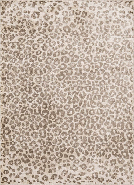 Tan Bonhill Leopard Print Area Rug