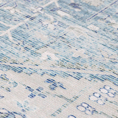 Byers Handmade Cotton-blend Aqua Rug