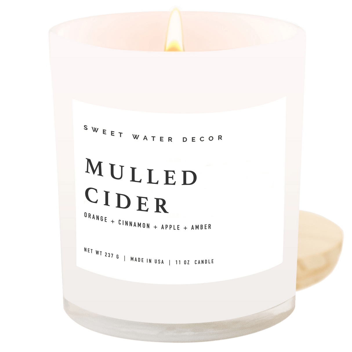 Mulled Cider Soy Candle - White Jar - 11 oz