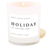 Holiday Soy Candle - White Jar - 11 oz