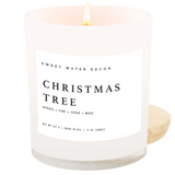 Christmas Tree Soy Candle - White Jar - 11 oz