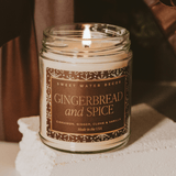 Gingerbread and Spice Soy Candle - Clear Jar - 9 oz Patterned