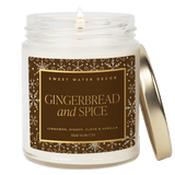 Gingerbread and Spice Soy Candle - Clear Jar - 9 oz Patterned