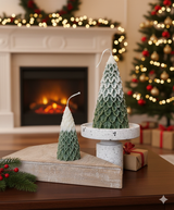 Christmas Pine Tree Candles for Festive Holiday Decor