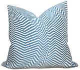 Sea Swell Pillow Cover in Blue, Jennifer Shorto Textiles