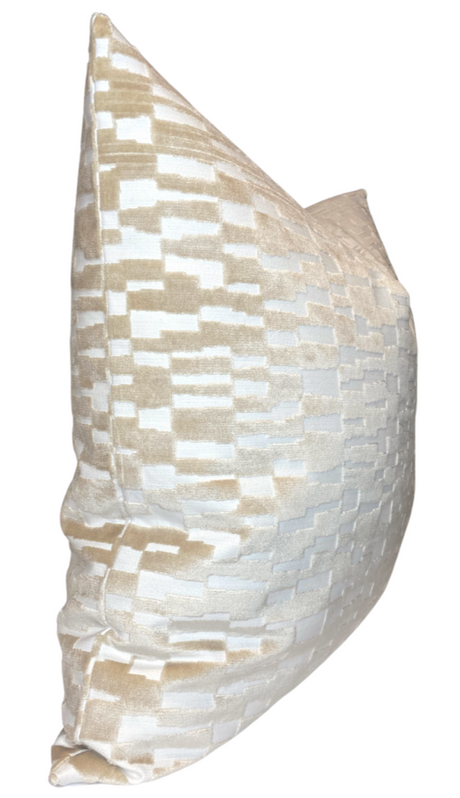 Mod Velvet Pillow Cover in Tan