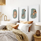 Cute Safari Baby Animals Set of 3 Art Prints