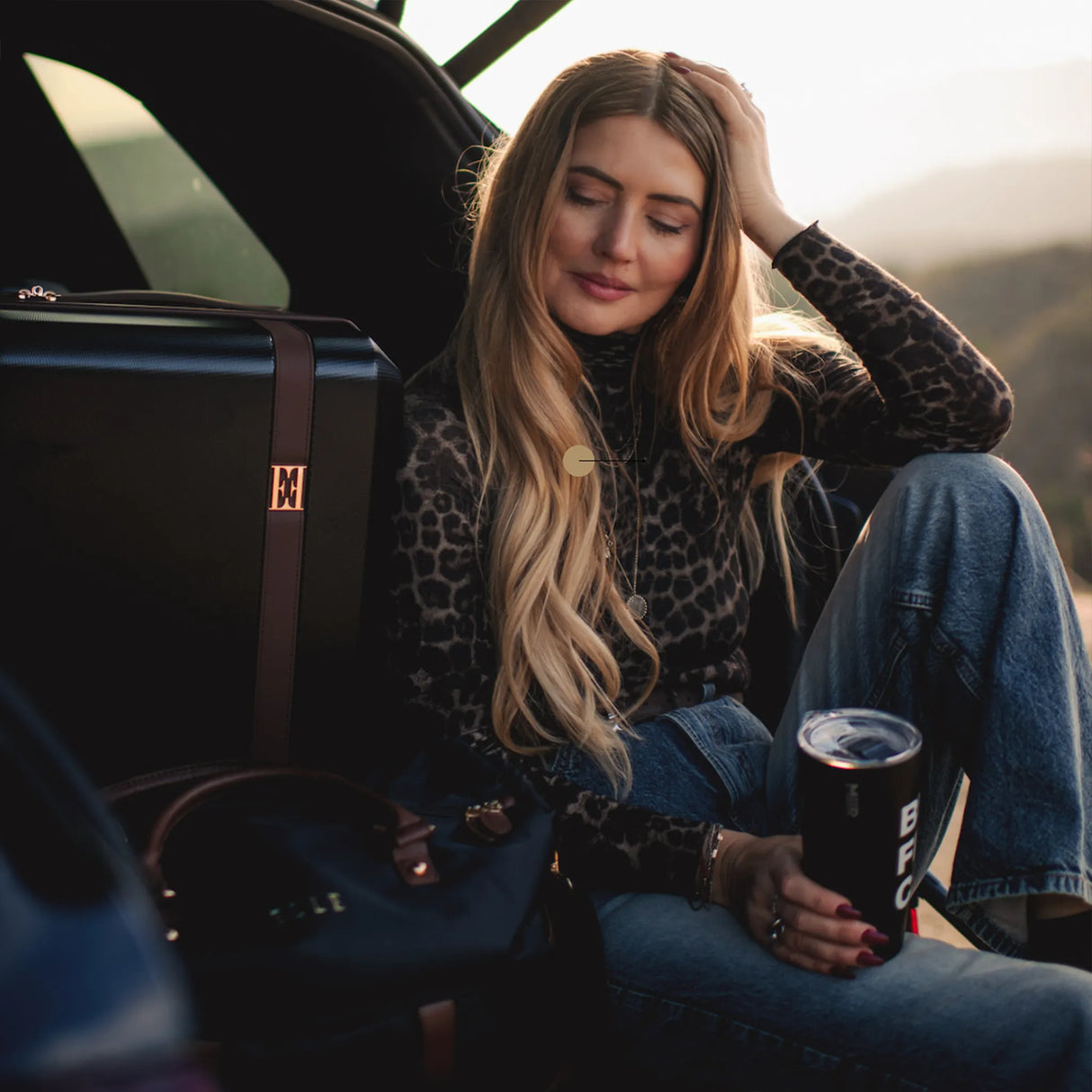 Luxe Journey Expandable 5 Piece Retro Luggage Set