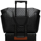 Compass 32L Vegan Leather Monogram Weekender Tote Bag