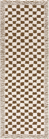 Leryn Brown Checkered Plush Rug