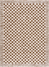 Leryn Brown Checkered Plush Rug