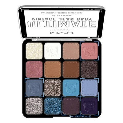 NYX Professional Makeup Ultimate Eyeshadow Palette Vintage Jean Baby 0.32 oz - Imperfect Container