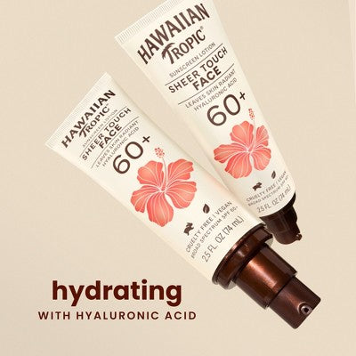 Hawaiian Tropic Sheer Touch Face Lotion Sunscreen SPF 60+ 2.5 fl oz - New