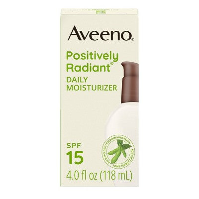 Aveeno Positively Radiant Daily Face Moisturizer SPF15 4oz - Imperfect Box
