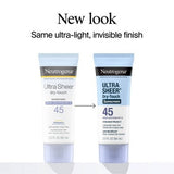 Neutrogena Ultra Sheer Dry-Touch Sunscreen Broad Spectrum SPF 45 6 fl oz /2ct - Imperfect Box