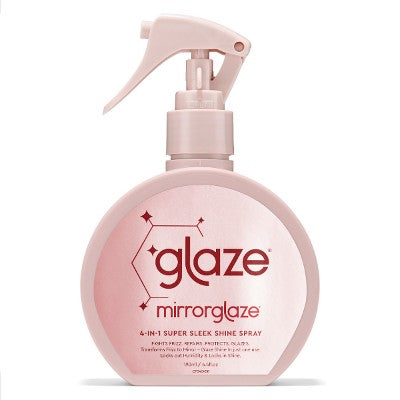 Glaze MirrorGlaze 4-in-1 Super Sleek Anti-Frizz Shine Spray with Heat Protector 6.4 fl oz - New
