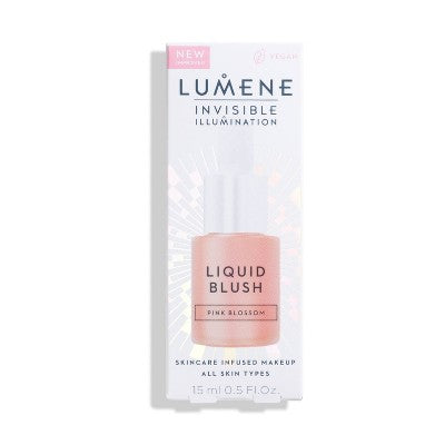 Lumene Invisible Illumination Liquid Blush Pink Blossom 0.5 fl oz - New