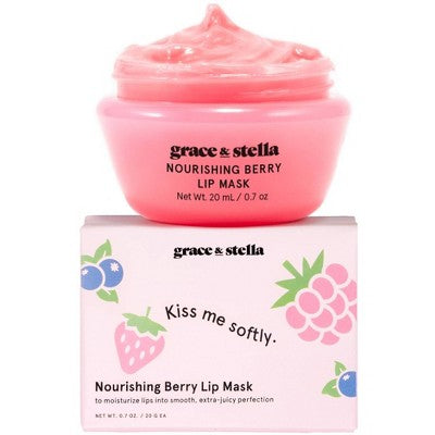 Grace & Stella Nourishing Berry Lip Mask 0.7oz/3ct - New