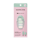 Dashing Diva Glaze Semi-Cured Gel Nail Polish Strips Emerald Marble 32ct - New