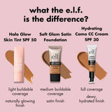 e.l.f. Halo Glow Skin Tint Light Coverage Foundation SPF 50 7 Medium Warm 1 fl oz - Imperfect Box