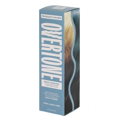 Overtone Smoky Sapphire Hair Mask- Semi-Permanent Hair Dye & Color Conditioner Misty Turquoise for Brown & Blonde Hair - New