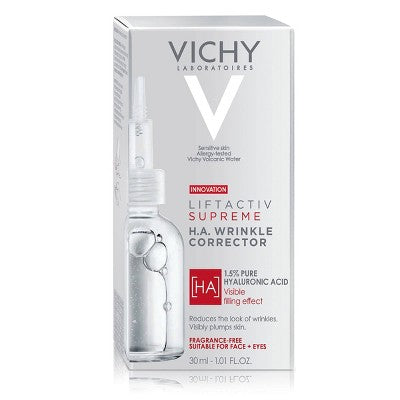 Vichy LiftActiv 1.5% Hyaluronic Acid Wrinkle Corrector, Hyaluronic Acid Face Serum with Vitamin C  1.01 fl oz - New