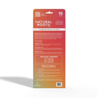 Curlkalon Soft Curl 10 inch Clip-In Natural Black Hair Extensions 9ct - Imperfect Box