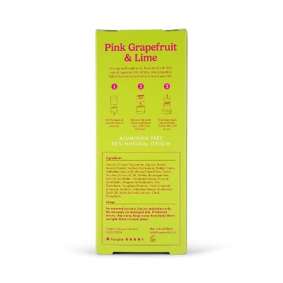 Wild Cosmetics Cream Deodorant Refill Grapefruit & Lime with Ombre Case 5.29oz - New