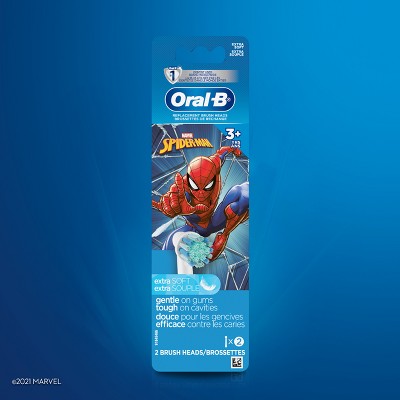 Oral-B Marvel's Spider-Man Kids Extra Soft Replacement Brush Heads 2ct - Imperfect Box