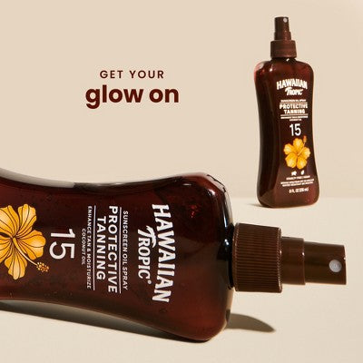 Hawaiian Tropic Tanning Oil Pump Spray SPF 15 8 fl oz - New