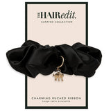 The Hair Edit Charming Ruched Ribbon Satin Scrunchie - Imperfect Box