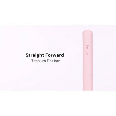 L'ange Hair Straight Forward Titanium Flat Iron Blush - New