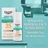 Eucerin Sensitive Tinted Mineral Face Sunscreen SPF 35 1.7 fl oz - Imperfect Box