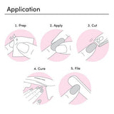 Dashing Diva Glaze Semi-Cured Gel Nail Polish Strips Starter Kit Powder Pink 32ct - New