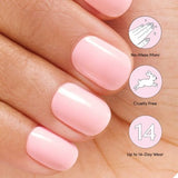 Dashing Diva Glaze Semi-Cured Gel Nail Polish Strips Starter Kit Powder Pink 32ct - New