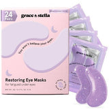 Grace & Stella Restoring Under Eye Masks Purple 24ct - New