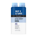 Neutrogena Ultra Sheer Spray Twin Pack SPF 45 - Imperfect Box