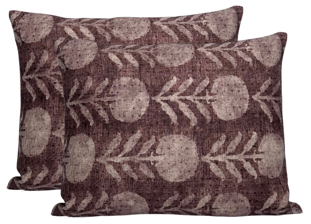 Zinnia Pillow Cover in Berry, McLaurin + Piercy Textiles