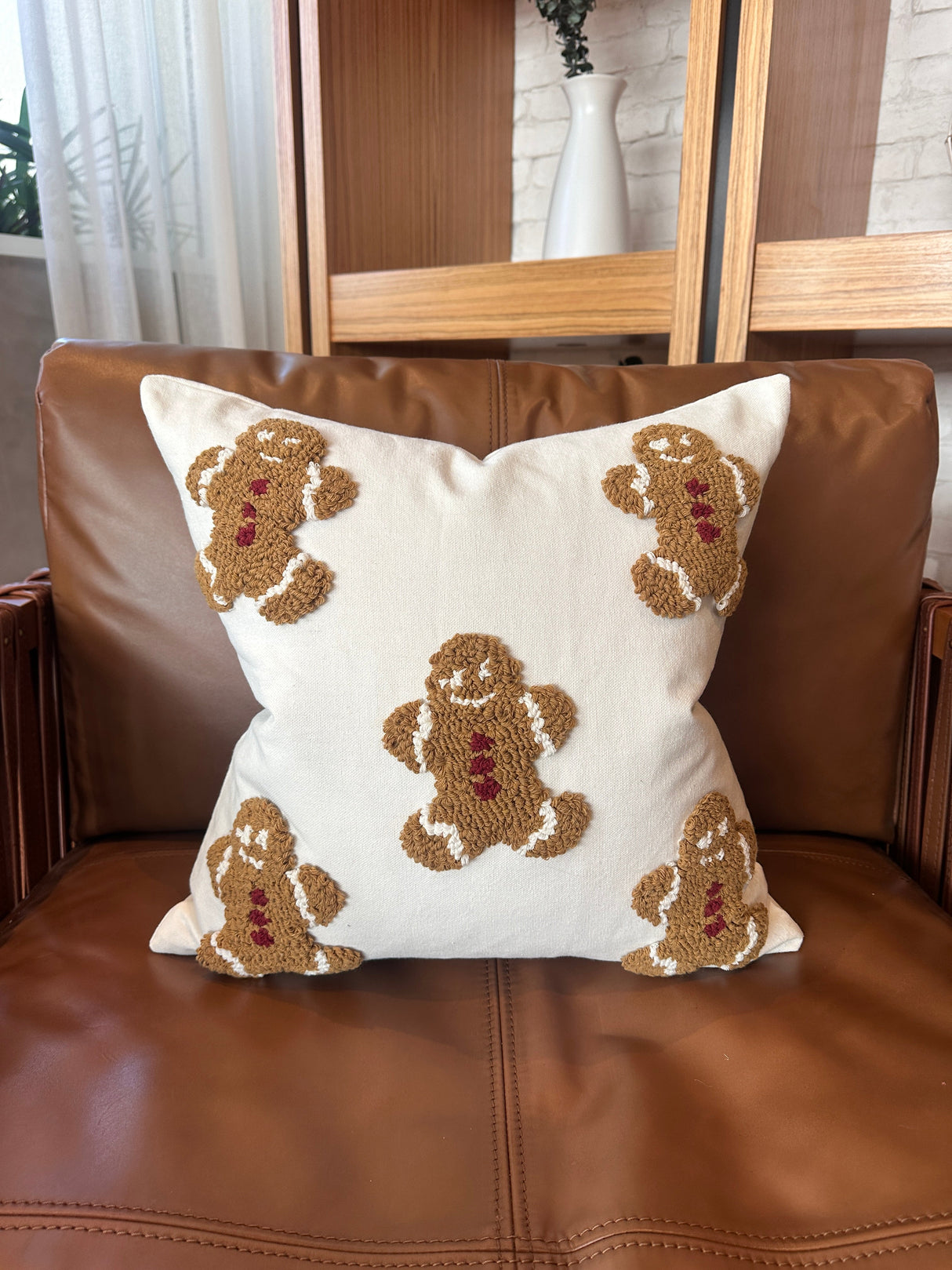 Mini Gingerbread Pillow Cover