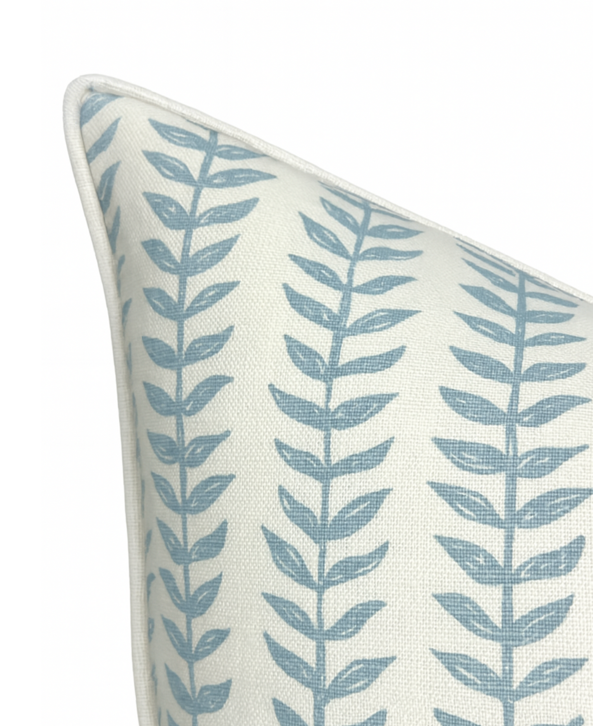 Willow Floral Linen Pillow Cover in Blue, Merika Meyer Textiles