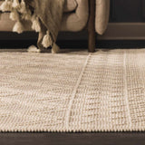 Ramsbury Beige Trellis Wool Rug